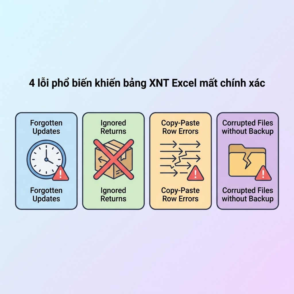 4 lỗi phổ biến khiến bảng XNT Excel mất chính xác