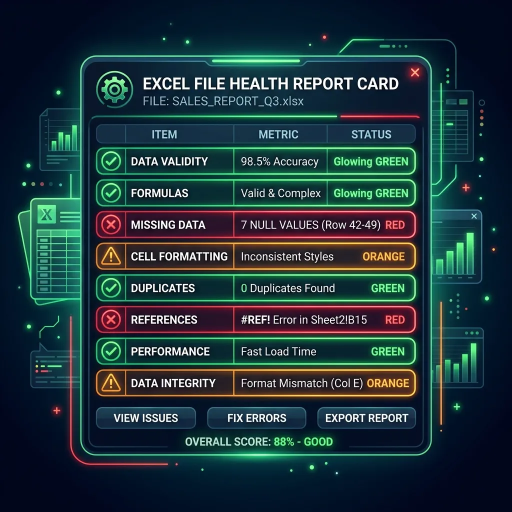 Phiếu kết quả khám sức khỏe Excel với thang chấm điểm