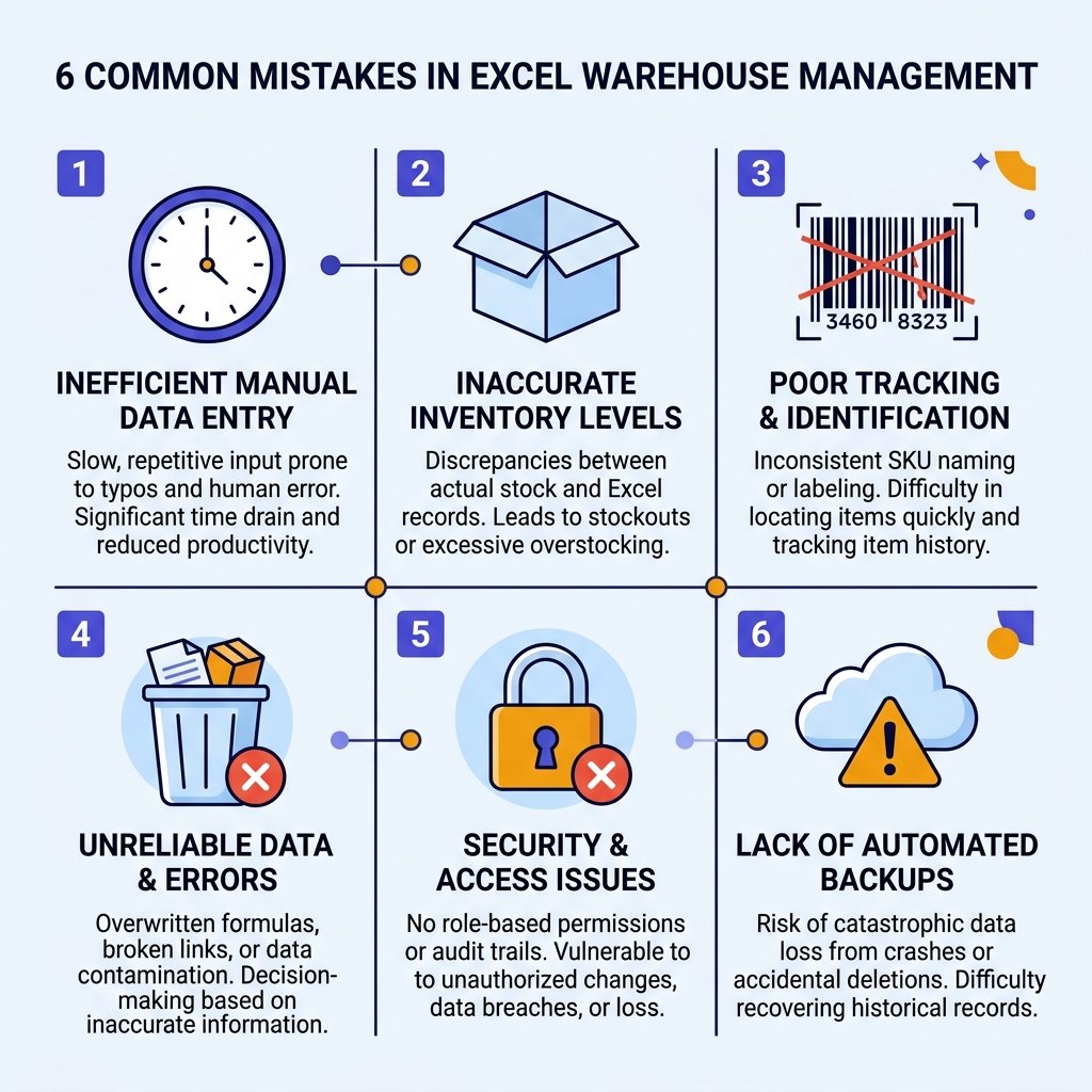 6 sai lầm phổ biến khi quản lý kho bằng excel