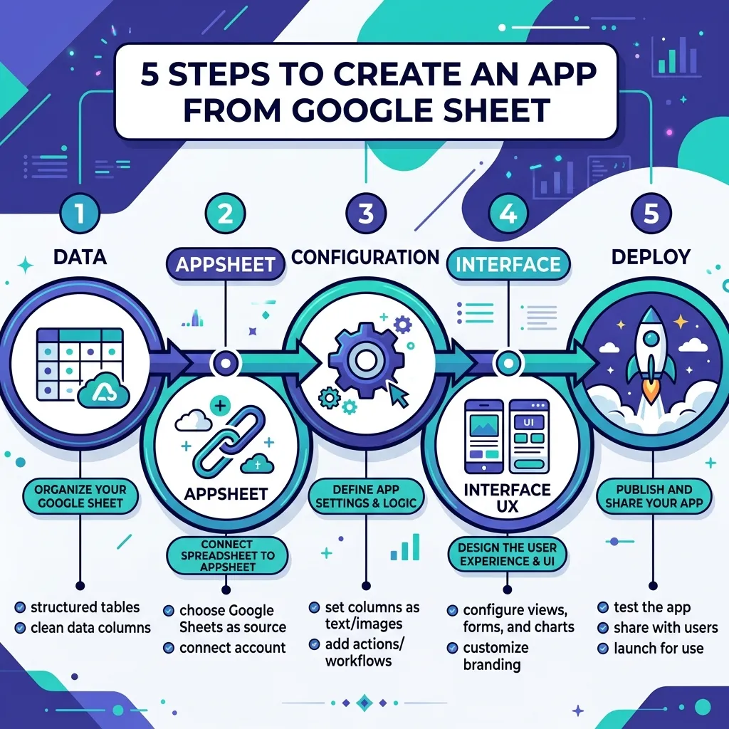 5 bước tạo app từ Google Sheet bằng AppSheet