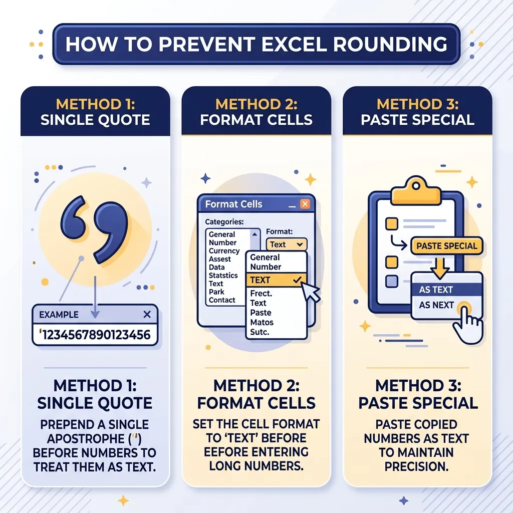 3 phương pháp sửa lỗi làm tròn số trong Excel