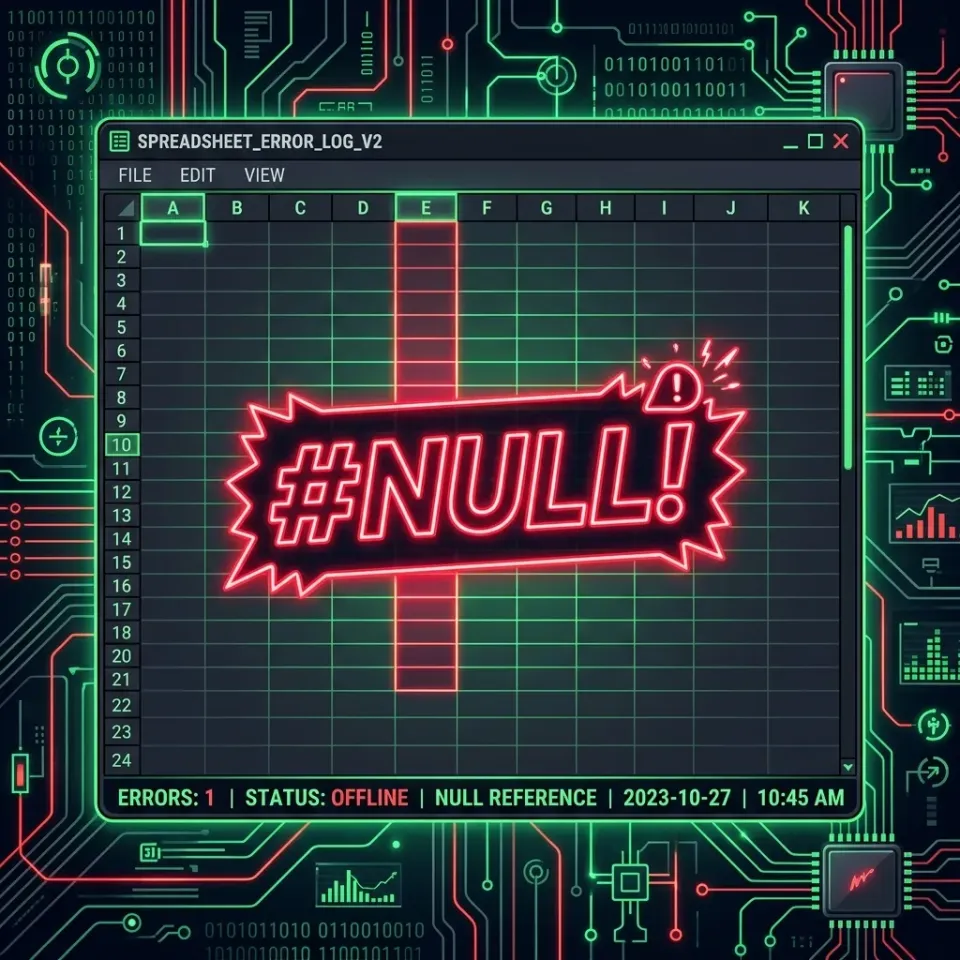 Cách sửa lỗi #NULL! trong Excel: 2 Nguyên nhân và cách xử lý